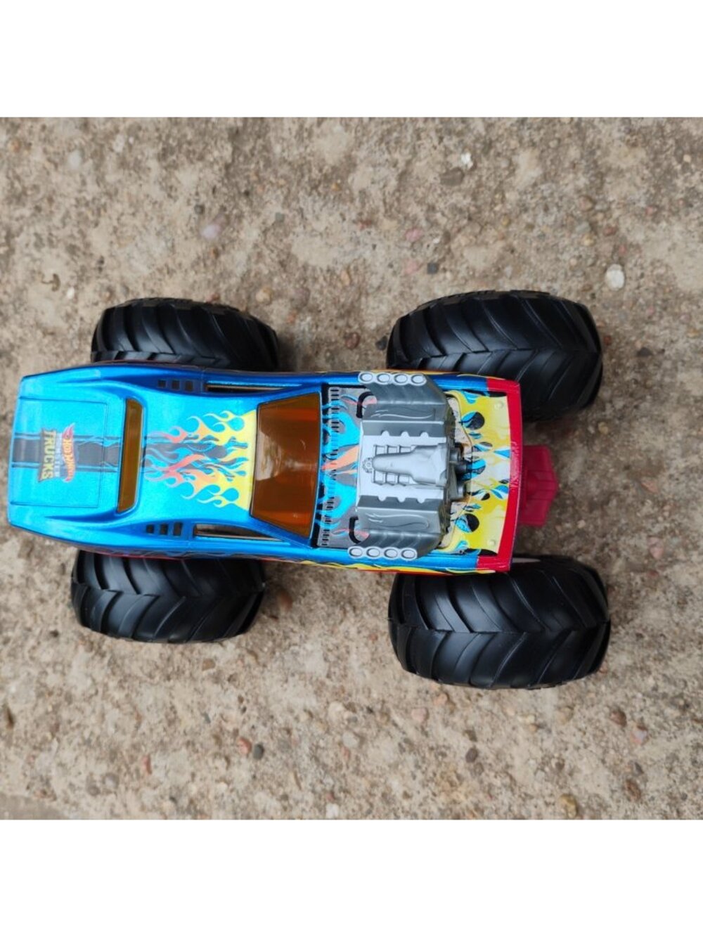 Giant Hot Wheel Off-Road On-Road GWL 14 Monster Truck Flames Die Cast Toy Care - Picture 14 of 14